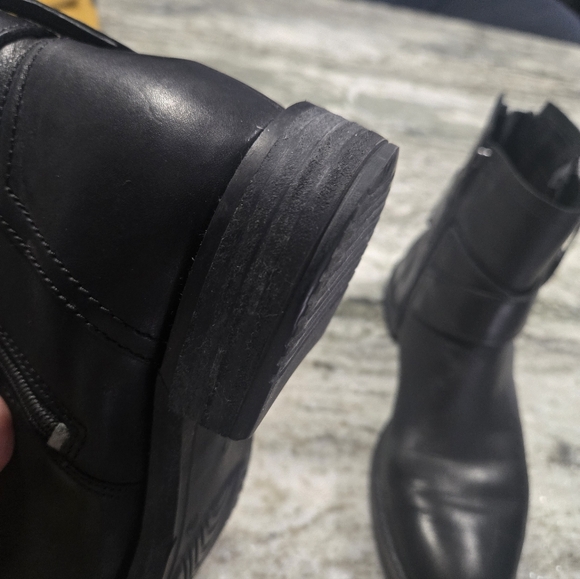 Ladies Ecco Sartorelle 25 Black Leather Ankle Boots - Picture 6 of 7